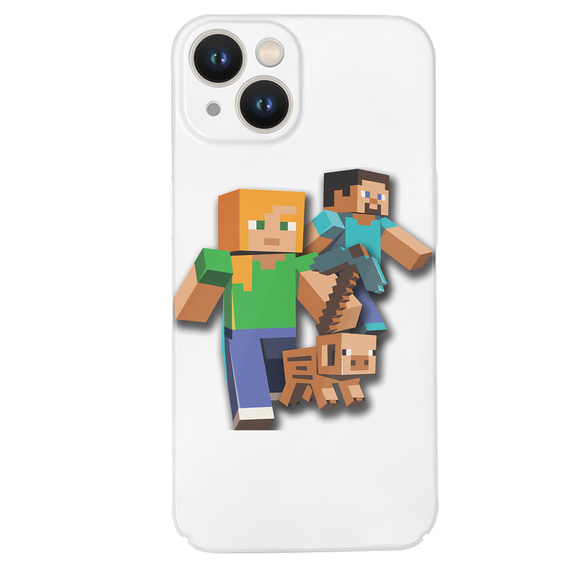 （画像用） マインクラフト ブロックの世界 Minecraft MC Block world 【iPhone 14シリーズ対応】ハードケース